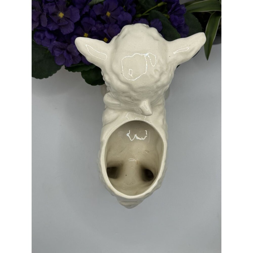 Vintage MCM Ceramic Baby Lamb Planter - Picture 6 of 8